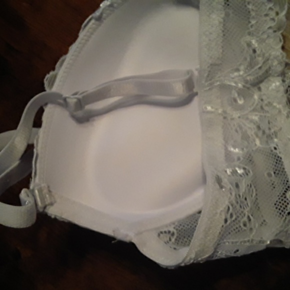 Feminine NWOT 34A Sexy Rene Rofe White Padded underwire Push Up Bra - Picture 7 of 10